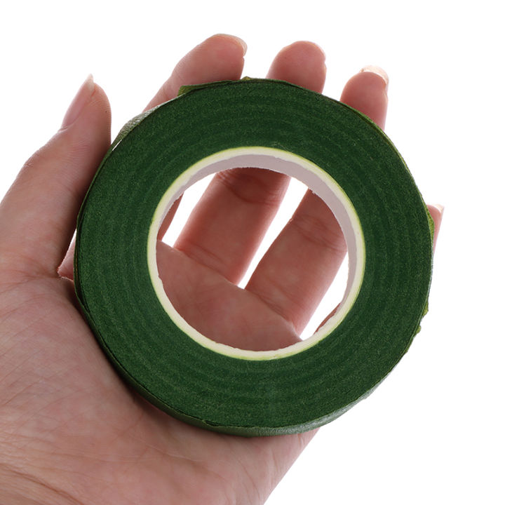 uni-nie-30m-self-adhesive-กระดาษสีเขียวเทปฟิล์มต่อตาต้นไม้-floral-stem-พวงหรีดพวงมาลัย-diy