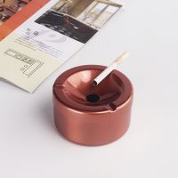 hot！【DT】  Round Ashtray with Lid for Car Metal Outdoor Windproof Ash TrayTH