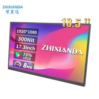 ZHIXIANDA จอคอมพิวเตอร์18.5นิ้วจอแสดงผลแบบพกพา1080P FHD พร้อม Type C Mini HDMI VESA พับเป็นขาตั้งสำหรับแล็ปท็อป PC