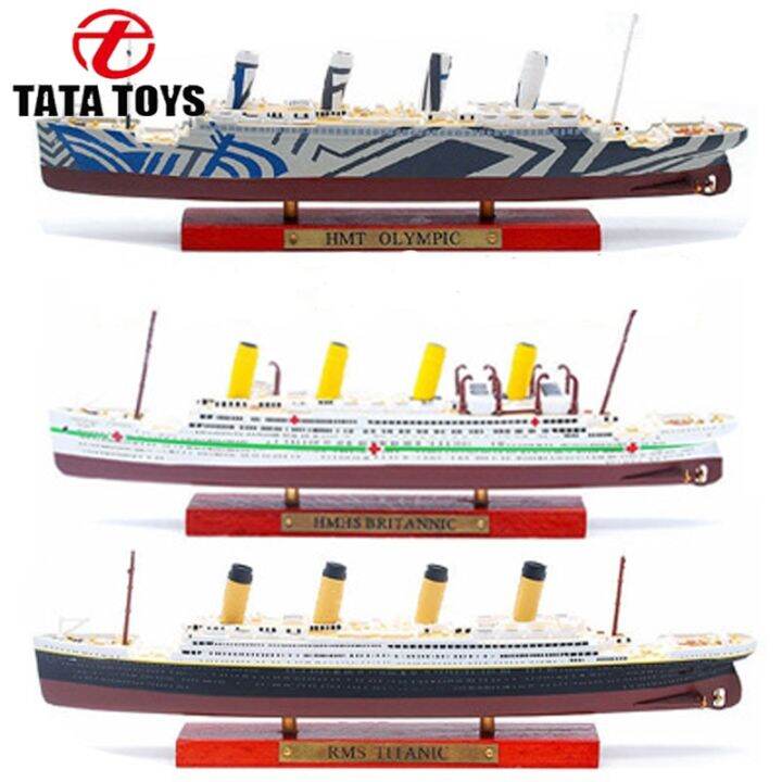 1-1250-rms-titanic-lusitania-mauretania-normantie-britannio-france-หุ่นจำลองเรือเดินสมุทร-atlas-diecast-เรือของเล่น-collectiabl