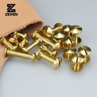 COD DSFRDGERGWR Brass Arc Belt Screw Stud Double Curved Head Chicago Nail Rivet For Leather Craft DIY Belt/strap Accessories-Multi-size