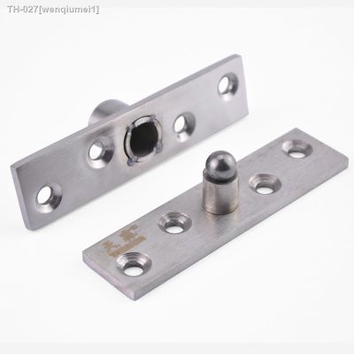 △✗☜ 1 Pcs/set Hidden Door Stainless Steel 360 Degree Rotating Hinge Invisible Furniture Hardware Up and Down Heaven and Earth Hinge