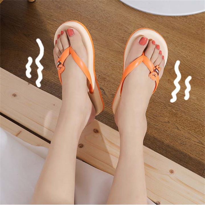 ส่งเร็วพิเศษ-flip-flops-ผู้หญิงฤดูร้อนนอกสวมลื่นสุทธิสีแดงสาวน่ารักหมีนักเรียนครัวเรือนคลิปฟุตสุภาพสตรีรองเท้าแตะและรองเท้าแตะ