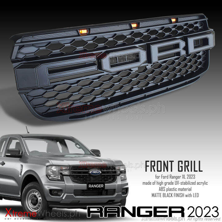Ford Ranger XLS XL 20232024 With LED Thailand Made Matte Black Front