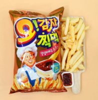 ขนมเกาหลี โอไรออน มันฝรั่งทอด(ซอลบาร์บีคิว)Five Potato Dipping Seasoning - Orien오감자(찍먹바베큐)-동양 75g สินค้านำเข้าจากเกาหลี พร้อมส่ง