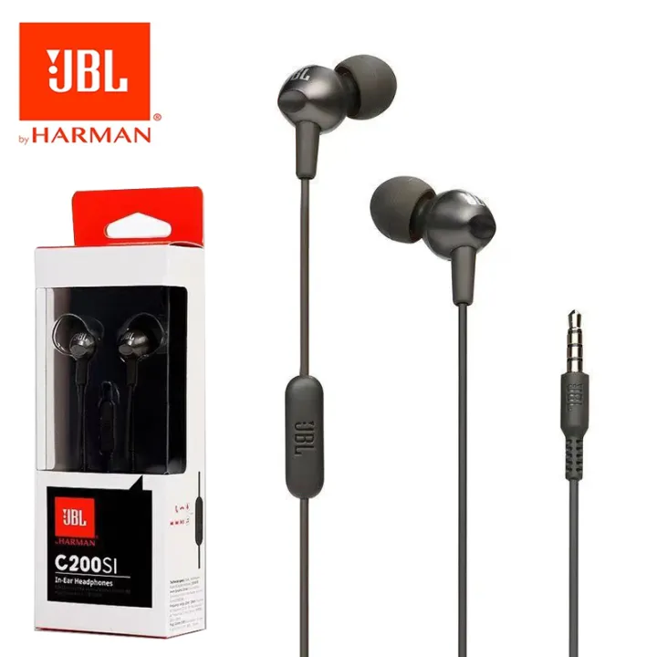 JBL Wired Earphones C200SI 3.5mm Sports Headset with Mic Inear Headset