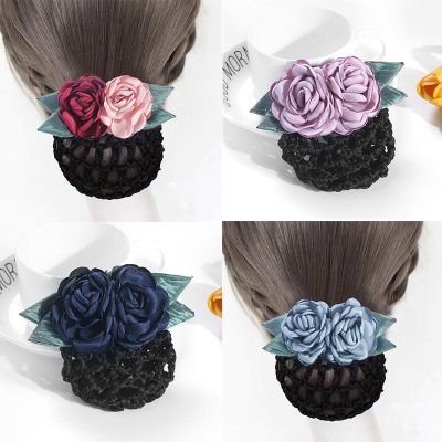 Koreas new simulation flower hair accessories adult fashion color hairpin accessories hair net