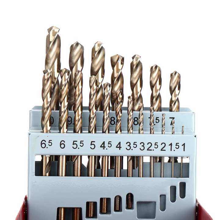 hh-ddpjdrillpro-13-19-25pcs-m35-cobalt-drill-bit-set-hss-co-jobber-length-twist-drill-bits-with-metal-case-for-stainless-steel-wood