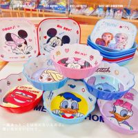 ?Cartoon Disney Elsa Cute Cartoon Children Tableware Baby Bowl Dinner Plate Cup Rice Bowl Melamine Bowl Anti-Shock Drop-Proof Soup Bowl for Kids Ready Stock