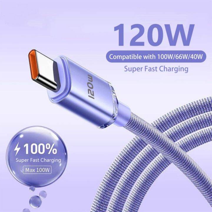 สายสายชาร์จเร็ว6a-usb-type-c-120w-สำหรับ-huawei-xiaomi-สายเครื่องชาร์จ-usb-อุปกรณ์เสริมโทรศัพท์