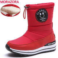 MORAZORA Plus size 34-43 Snow boots for women shoes zipper keep warm thick fur winter boots fashion ankle boots female