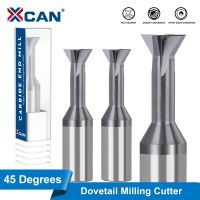 XCAN Dovetail Milling Cutter 45/60 องศา 1.5-16mm คาร์ไบด์ End Mill เครื่องมือกัดโลหะ T Slotting Router Bit