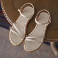 COD DSFEDTGETEER Ss48 WomenS sandal With Round Toe Beautiful Heels Simple Style trend 2022 Has 2 Colors Cream And Black