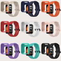 สายรัดข้อมือซิลิโคนนิ่มสำหรับ Xiaomi Mi Watch 2 Lite /Redmi Watch 2สายนาฬิกาข้อมือสายรัดข้อมือสำรองสายรัดข้อมือพร้อมเคสป้องกัน