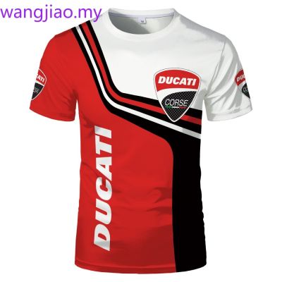 Summer Ducati Logo Mens 3D T Shirt Comfortable Solid Color Unisex Cotton Hip Hop Fashion Top High Street Casual T-shirt
