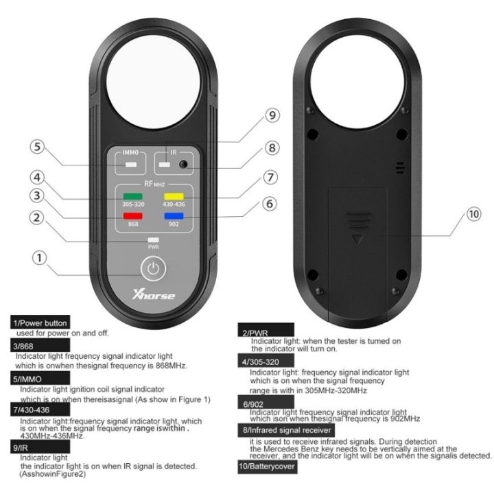 xhorse-vvdi-xdrt20-315mhz-868mhz-433mhz-902mhz-key-programming-tools-infrared-signal-dete-for-all-car-key-remote-frequency