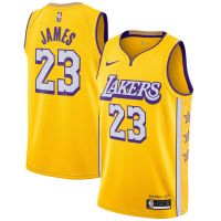 Nba Mens LeBron_James 23 # Los Angeles Lakers 2020 Finished Swingman Jersey Yellow - City Edition