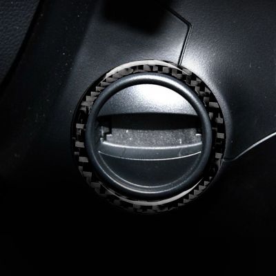 【CC】 E60 5 08-10 X6 E70 E71 Car Ignition Keyhole Trim Cover Sticker Carbon Interior Accessories