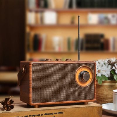 As23 Bluetooth-compatible Speaker Subwoofer Home Retro Radio Small Mini Portable Outdoor Music Player