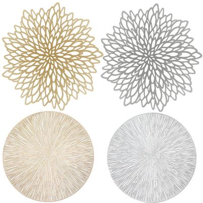 【CC】۞►☬  4/6/8PCS Placemat for Dining Table Hollow Coaster Placemats Hot Set Coasters