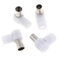 【DT】 hot  Hot 2Pairs 90 Degrees TV Plug Jack For Antennas Male And Female TV RF Coaxial Male Plugs Adapter Right Angle Antennas Connectors