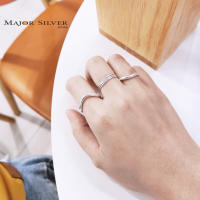 Solid bend ring : แหวนบิด เนื้อตัน 3 mm  /  แหวนเงินแท้ 92.5% แหวนแฟชั่น เกลี้ยงๆ ดีไซน์โมเดิร์น ใส่ง่าย แหวนเงินแท้ 100 Major silver