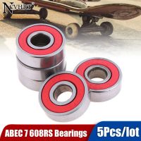 5Pcs Professional ABEC 7 608RS Skate Scooter Skateboard Wheels Spare Bearings Ball Roller Highest Precision Shafts 22x8x7mm Axles  Bearings Seals