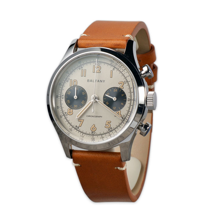 Baltany Chronograph Quartz Watch 39mm Panda Dial VK64 Stainless Steel ...