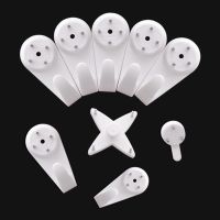 【cw】 10Pcs White Painting Photo Plastic Invisible Nail Hooks Hanging Hanger Home Decor Wall Hooks Mount Picture Frame Seamless Nail 【hot】