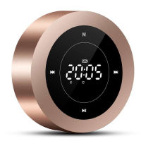 Wireless Bluetooth Speaker Alarm Clock Mini Speaker With LED Digital Music Radio TF Card Play Touch Metal Sound Quality