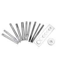 12pcs Snap Rivet Fastener Buttons Installation Tool Kit for Leather Crafts Hand Punch Tool Set DIY Material Accessories