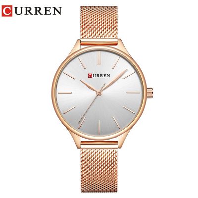 （A Decent035）CURREN SimpleHot Sale Wristwatches Women Brand FashionLadiesWatchGold Clock Gifts