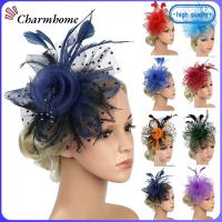 CHARMHOME มีสไตล์ Fascinators ผม ค็อกเทล งานแต่งงาน ที่คาดผมงานเลี้ยงน้ำชา กิ๊บติดผมขนนก ที่คาดผม ALICE หมวก fascinator