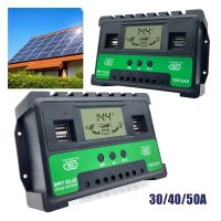 Solar Controller MPPT 50A 40A 30A 4 USB LCD Display 12V 24V Solar Cell Panel Charger Regulator Solar Charger Controller