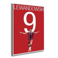 โรเบิร์ต Lewandowski โมเดิร์นผ้าใบจิตรกรรมฟุตบอลดาวโปสเตอร์และภาพพิมพ์ฟุตบอลผนังรูปภาพศิลปะสำหรับห้องนั่งเล่นตกแต่งบ้าน