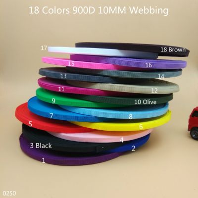 New 18 Colors 10mm Width 50 Yards High Quality PP Webbing Ribbon Tape Straps For DIY Decor Bags Belt Handmade Sewing Accessories