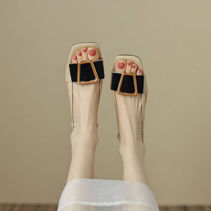 huilm-รองเท้าส้นสูงสำหรับผู้หญิง-รองเท้าส้นสูงหนังนิ่ม2ซม-รองเท้าแตะเปิดปลายเท้าสำหรับผู้หญิงรองเท้าส้นหนาปานกลางใส่ได้ทุกโอกาสสำหรับฤดูร้อน2022รองเท้าใส่ทำงานสำหรับผู้หญิงรองเท้าไซส์ใหญ่9201