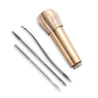 【On Sale】 (CAYCXT SHOP) 4PCS Craft อุปกรณ์เย็บผ้า Hand Stitcher Taper จักรเย็บผ้า Awl Craft เข็มชุดเครื่องมือรองเท้าซ่อมเครื่องมือ