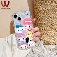 Sanrio เคสโทรศัพท์ลายการ์ตูนเรื่องครีมคลื่นสำหรับ OPPO A3S A7 A5S A12 A33 A11K A31 F11 A5 A9 2020 A15 A15S A53 A76ปกป้องกล้องซิลิโคนนิ่มกันกระแทกฝาครอบด้านหลัง