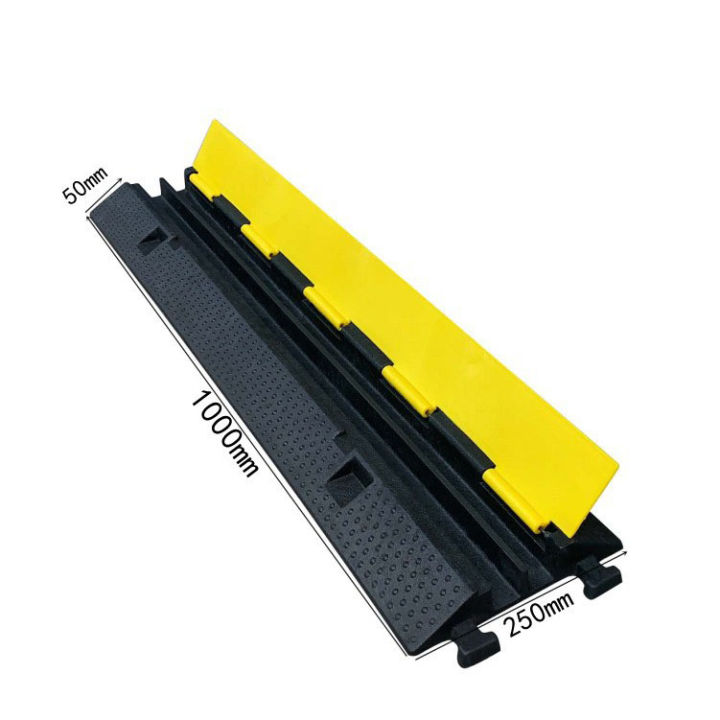 1M Cable Ramp / Protector 2 Channels (Yellow/Black) 100x25x50cm | Lazada PH