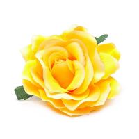 Rose Flower Hair Clip Dancer Pin up Flower Brooch 5 packs Yellow