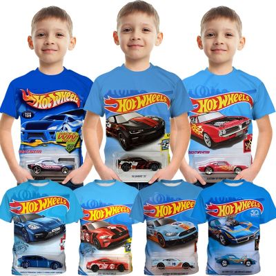 Hot Wheels T-shirt for kids (3-13 Years Old) Car Tees Boys and Girls racing Summer shirt