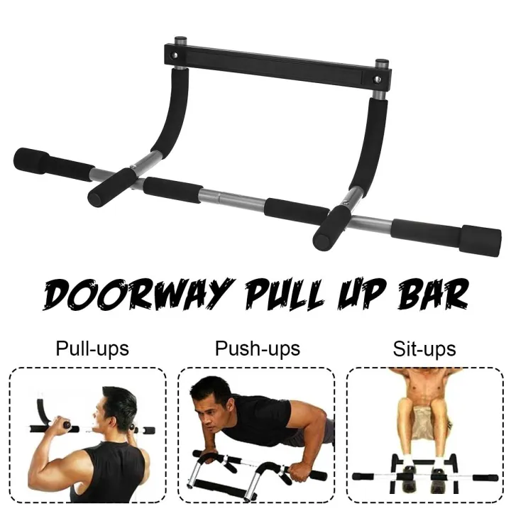 MultiFunctional Iron Gym Total Upper Body Workout Bar Portable Indoor