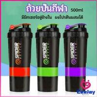 CeeJay แก้ววผสมผงโปรตีน แก้วเชค แก้วชงเวย์ ขวดน้ำฟิตเนส  sports shaker cup