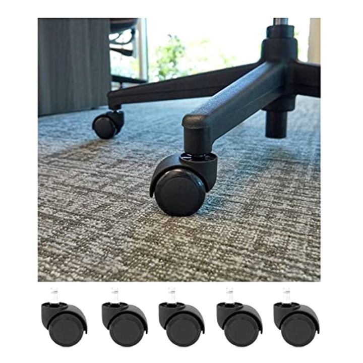 5pcs-2inch-black-office-chair-wheels-accessories-office-chair-casters-heavy-duty-replacement-for-hardwood-floors-carpet