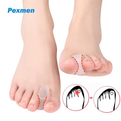 ✢⊕ Pexmen 2Pcs/Pair Toe Separator Hallux Valgus Bunion Corrector Toe Protector Spacer Gel Orthotics for Bunion Overlapping Toes