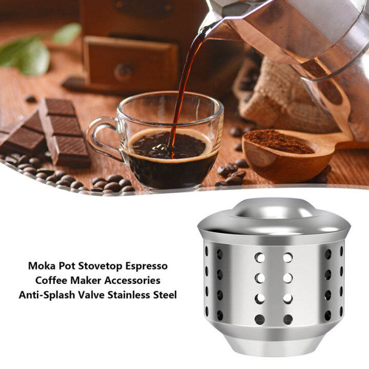 Moka Pot Stovetop Espresso Coffee Maker Accessories AntiSplash Valve