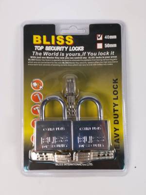 BLISS กุญแจระบบลูกปืนมาสเตอร์คีย์ 40มิล เซ็ท 2/3/4/5 ชุด กุญแจมาสเตอร์คีย์ไขได้ในดอกเดียว