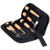 Set of 6 Guitars Repair Maintenance Kits Wrenches Screwdriver Hammer Dusting Brush with Storage Bag