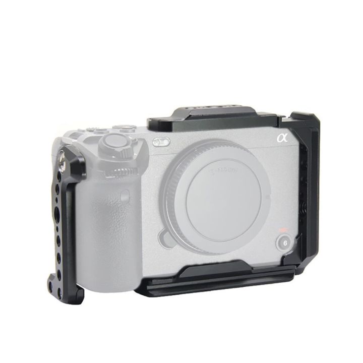 กรงโลหะกล้อง-fx3สำหรับ-fx3-fx30-dslr-kamera-video-perlindungan-kes-dengan-14-38-lubang-kasut-sejuk-รางนาโต-mount-qr-plate